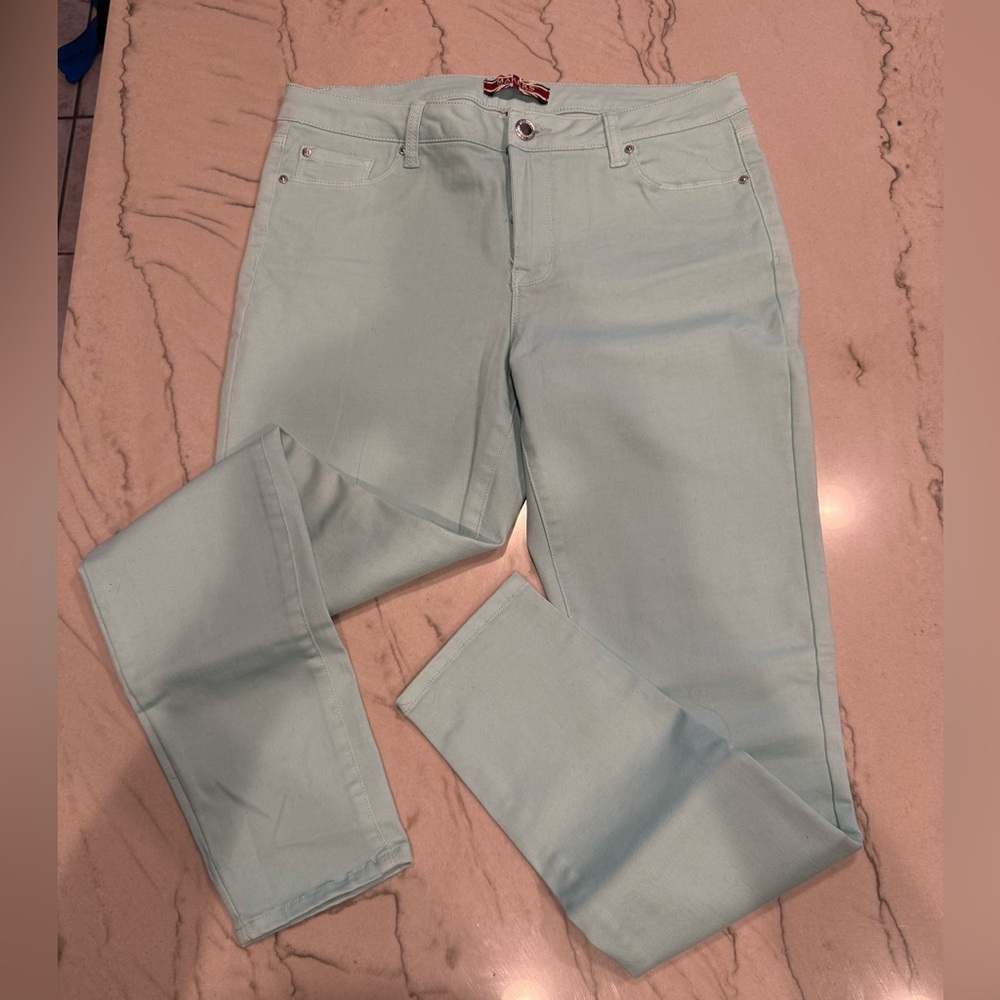 Makers of True Originals Mint Green Skinny Jeans Size 31 Pastel Stretch - Picture 2 of 16